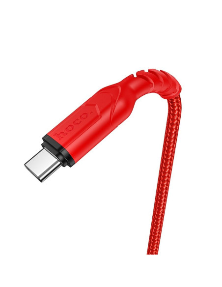 Câble USB HOCO pour Type C 3A VICTORY X59 1 me rouge