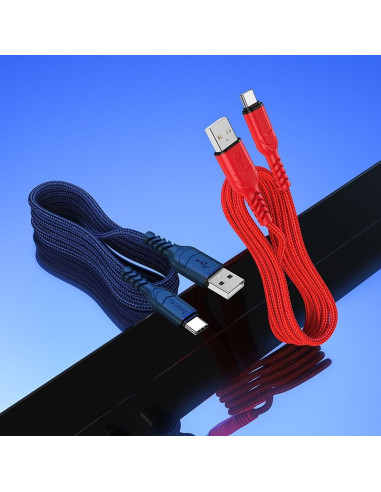 Câble USB HOCO pour Type C 3A VICTORY X59 1 me rouge