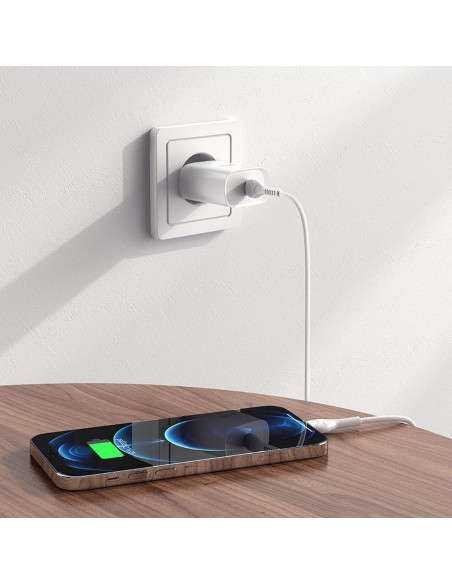HOCO Type C PD 20W Fast Charge Smart Charging N14 chargeur secteur blanc