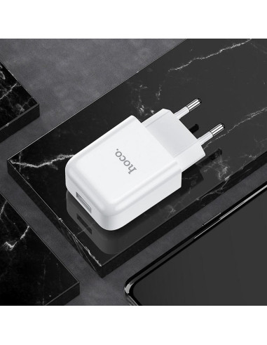 HOCO chargeur secteur USB 2A N2 Vigour blanc