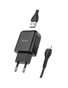 HOCO chargeur secteur USB + cable pour Lightning 8-pin 2.1A N2 Vigour noir