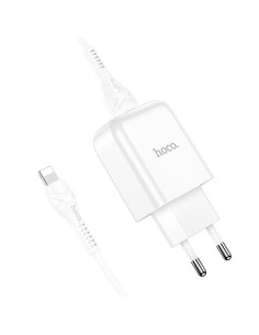 HOCO chargeur secteur USB + cable pour Lightning 8-pin 2A N2 Vigour blanc