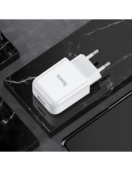 HOCO chargeur secteur USB + cable pour Lightning 8-pin 2A N2 Vigour blanc