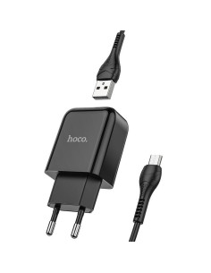 HOCO chargeur secteur USB + cable Micro 2.1A N2 Vigour noir