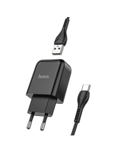HOCO chargeur secteur USB + cable Type C 2.1A N2 Vigour noir