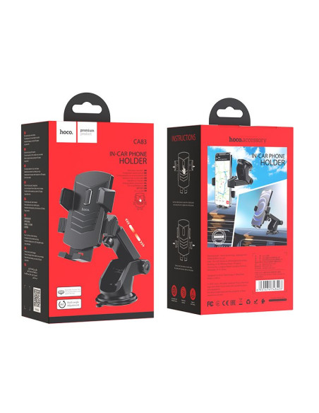 HOCO support voiture pour planches / verre DAVID CA83 noir