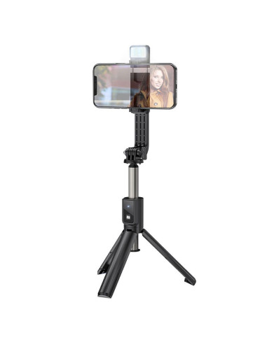 HOCO selfie stick with bluetooth remote control tripod K15 black