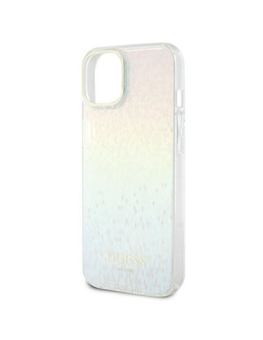 Véritable GUESS Case GUHCP12MHDECMI pour iPhone 12/12 Pro (IML Faceted Mirror / disco iridescent)