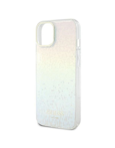 Véritable GUESS Case GUHCP12MHDECMI pour iPhone 12/12 Pro (IML Faceted Mirror / disco iridescent)