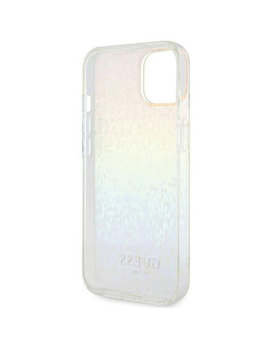 Véritable GUESS Case GUHCP12MHDECMI pour iPhone 12/12 Pro (IML Faceted Mirror / disco iridescent)