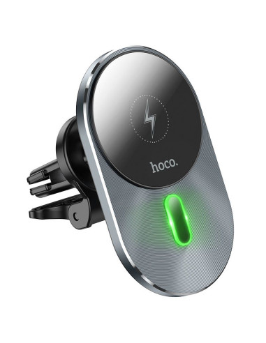 Support voiture à induction HOCO compatible avec MagSafe 15W CA91 gris