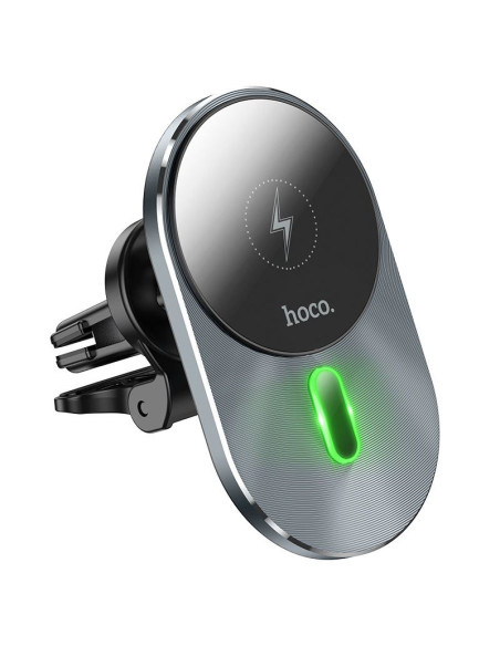 Support voiture à induction HOCO compatible avec MagSafe 15W CA91 gris