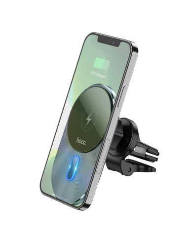 Support voiture à induction HOCO compatible avec MagSafe 15W CA91 gris