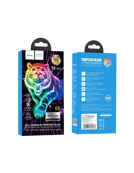 Verre trempé HD pour écran de soie HOCO (SET 10in1) - MULTIPACK pour Iphone 13 mini ( 5.4" ) G5