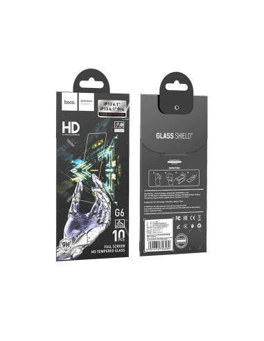 HOCO tempered glass Instant full screen high-definition set for Iphone 13 / 13 PRO ( 6,1" ) G6 SET 10in1 - MULTIPACK
