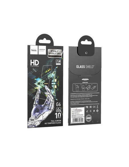 HOCO tempered glass Instant full screen high-definition set for Iphone 13 / 13 PRO ( 6,1" ) G6 SET 10in1 - MULTIPACK