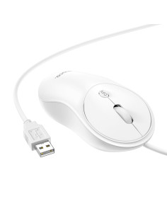 HOCO wired mouse USB A GM13 1,5 m white