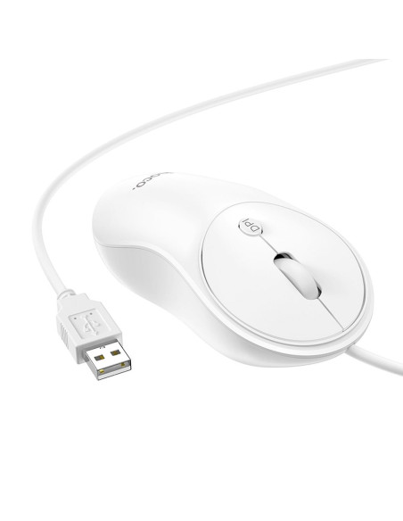 HOCO wired mouse USB A GM13 1,5 m white