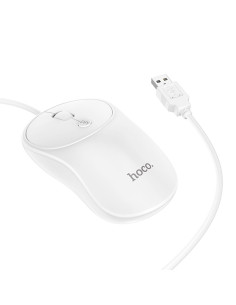 HOCO wired mouse USB A GM13 1,5 m white 2