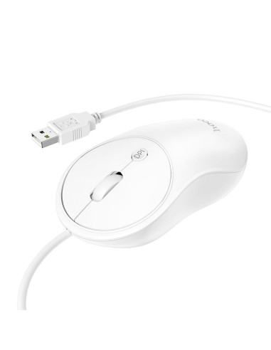 HOCO wired mouse USB A GM13 1,5 m white