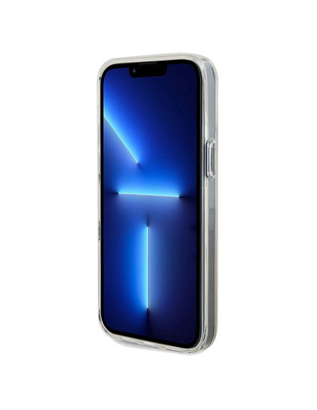Véritable GUESS Case GUHCP13XHDECMI pour iPhone 13 Pro Max (IML Faceted Mirror / disco iridescent)