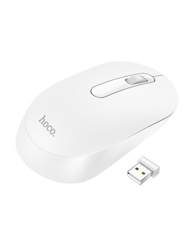 HOCO souris d'ordinateur sans fil 2.4G 1200 ppp GM14 blanc