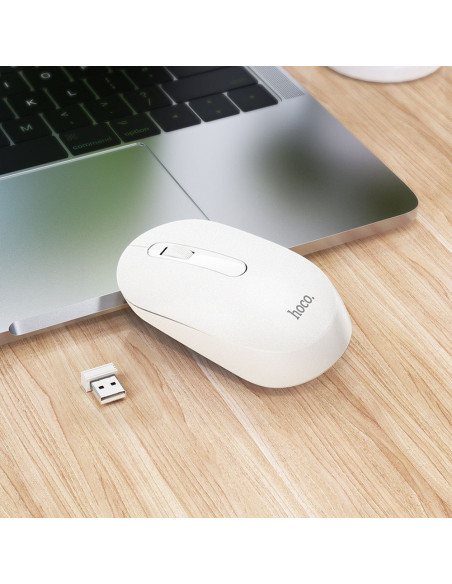 HOCO souris d'ordinateur sans fil 2.4G 1200 ppp GM14 blanc