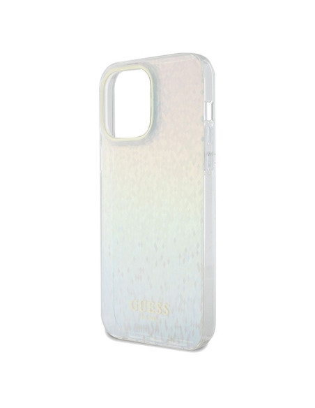 Véritable GUESS Case GUHCP13XHDECMI pour iPhone 13 Pro Max (IML Faceted Mirror / disco iridescent)