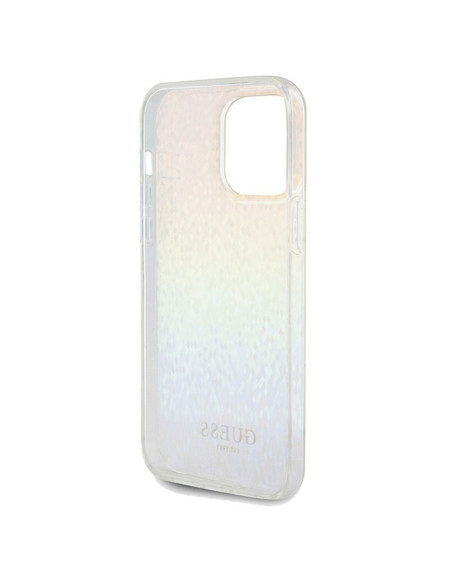 Véritable GUESS Case GUHCP13XHDECMI pour iPhone 13 Pro Max (IML Faceted Mirror / disco iridescent)