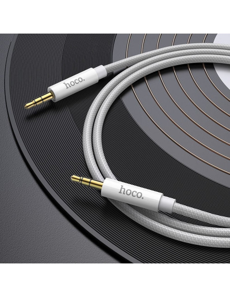 Câble HOCO AUX Audio Jack 3.5mm vers Jack 3.5mm UPA19 1m argent