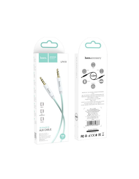 Câble HOCO AUX Audio Jack 3.5mm vers Jack 3.5mm UPA19 1m vert