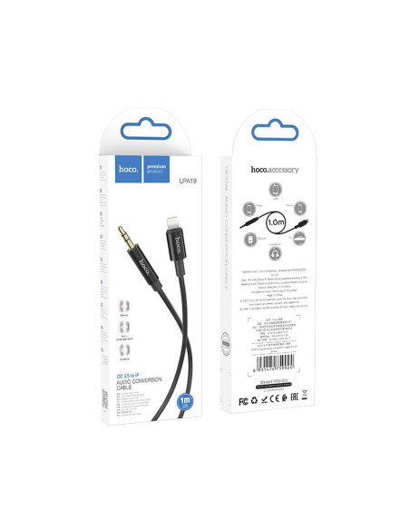 HOCO cable AUX Jack 3,5 mm to Lightning UPA19 1 m black