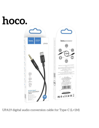 Câble HOCO AUX Jack 3,5 mm vers Type C UPA19 1 m noir
