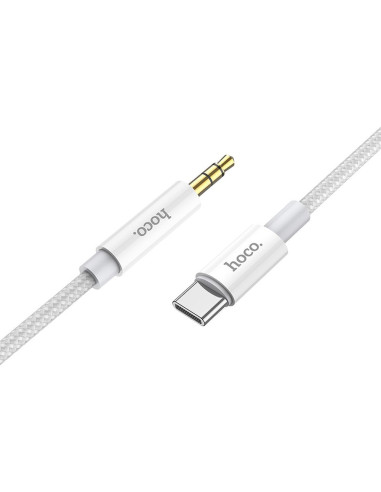 Câble HOCO AUX Jack 3,5 mm vers Type C UPA19 1 m argenté