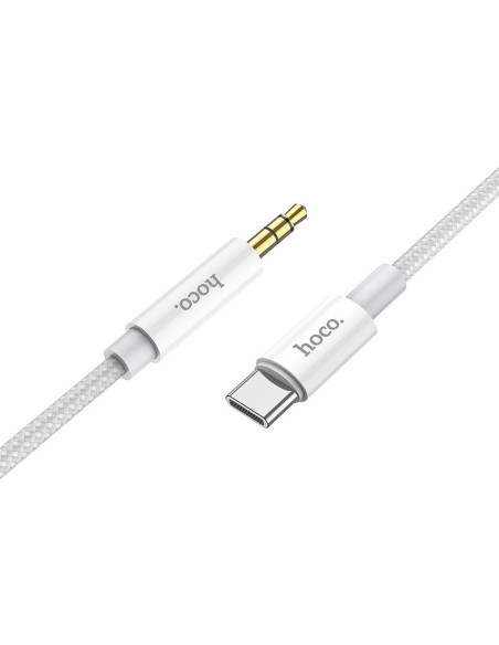 Câble HOCO AUX Jack 3,5 mm vers Type C UPA19 1 m argenté