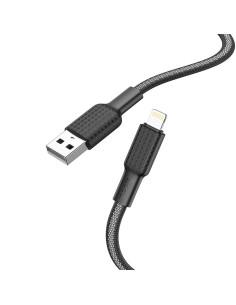 Câble USB HOCO pour iPhone Lightning 8 broches 2,4A Jaeger X69 noir-blanc