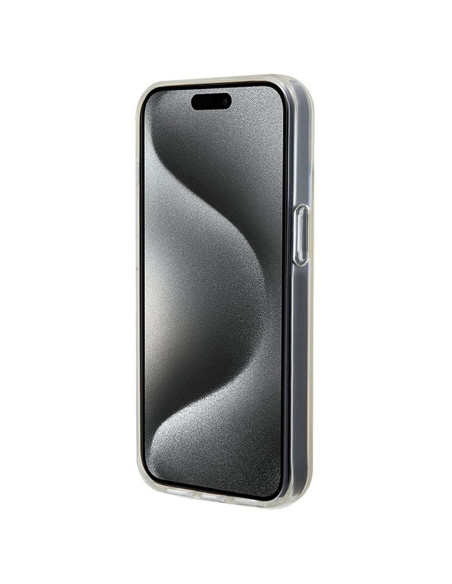 Véritable GUESS Case GUHCP14SHDECMI pour iPhone 14 (IML Faceted Mirror / disco iridescent)