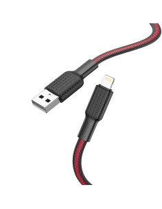 HOCO cable USB A to Lightning 2,4A X69 1 m black red