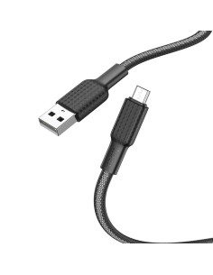 Câble HOCO USB vers Micro 2.4A Jaeger X69 noir/blanc