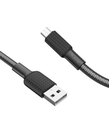 Câble HOCO USB vers Micro 2.4A Jaeger X69 noir/blanc
