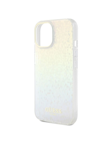 Véritable GUESS Case GUHCP14SHDECMI pour iPhone 14 (IML Faceted Mirror / disco iridescent)