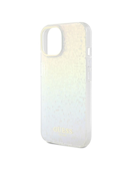 Véritable GUESS Case GUHCP14SHDECMI pour iPhone 14 (IML Faceted Mirror / disco iridescent)