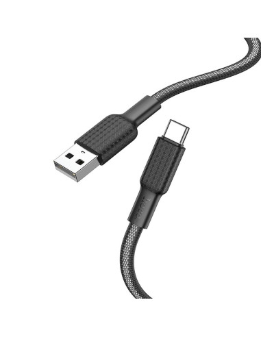 Câble USB HOCO pour Jaeger X69 Type C 3A noir-blanc