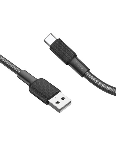 Câble USB HOCO pour Jaeger X69 Type C 3A noir-blanc