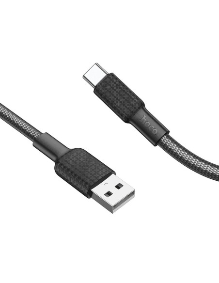 Câble USB HOCO pour Jaeger X69 Type C 3A noir-blanc