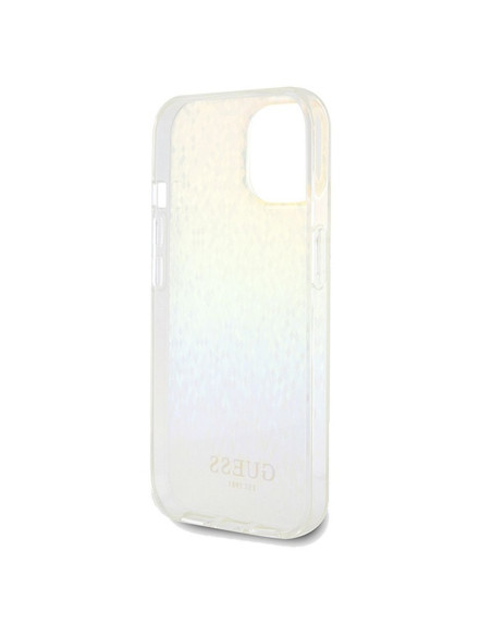 Véritable GUESS Case GUHCP14SHDECMI pour iPhone 14 (IML Faceted Mirror / disco iridescent)