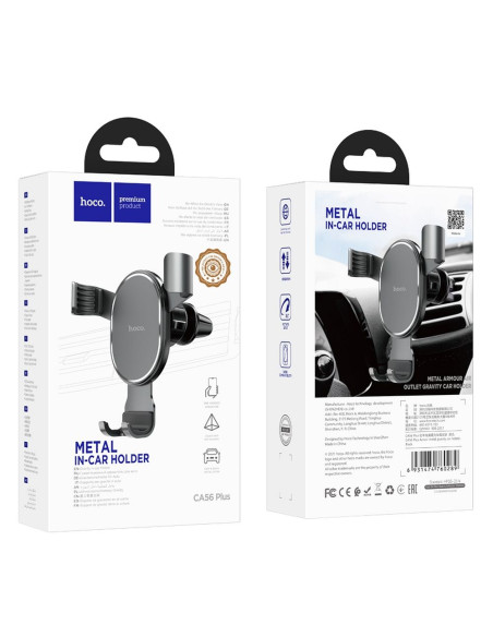 HOCO support voiture a gravitation sur la grille de ventilation CA56 PLUS metal noir