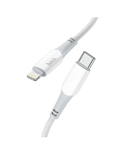 Câble HOCO Type C pour iPhone Lightning 8 broches Power Delivery PD20W Ferry X70 1m blanc