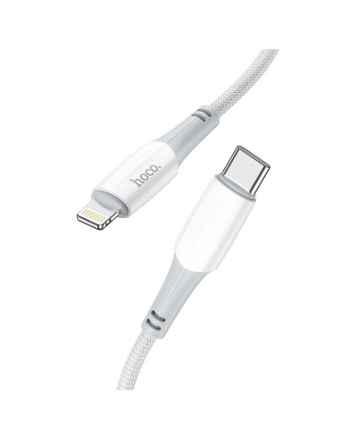 Câble HOCO Type C pour iPhone Lightning 8 broches Power Delivery PD20W Ferry X70 1m blanc