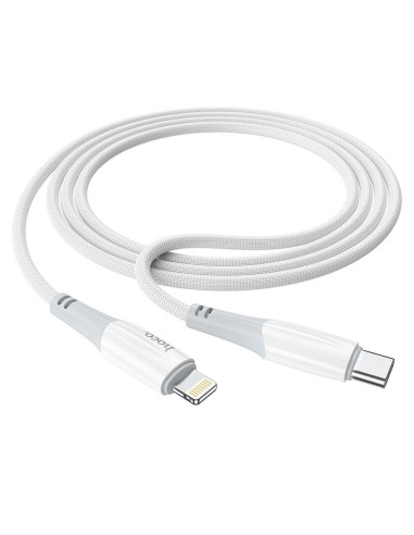 Câble HOCO Type C pour iPhone Lightning 8 broches Power Delivery PD20W Ferry X70 1m blanc